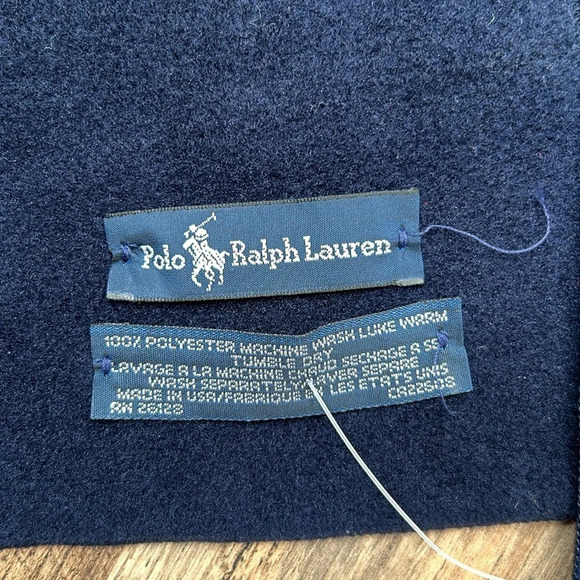 Vintage Ralph Lauren Winter Scarf Navy - Picture 4 of 5